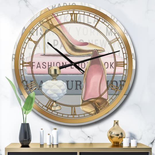 Designart Fashion High Heels III Glam Wall Clock